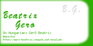 beatrix gero business card